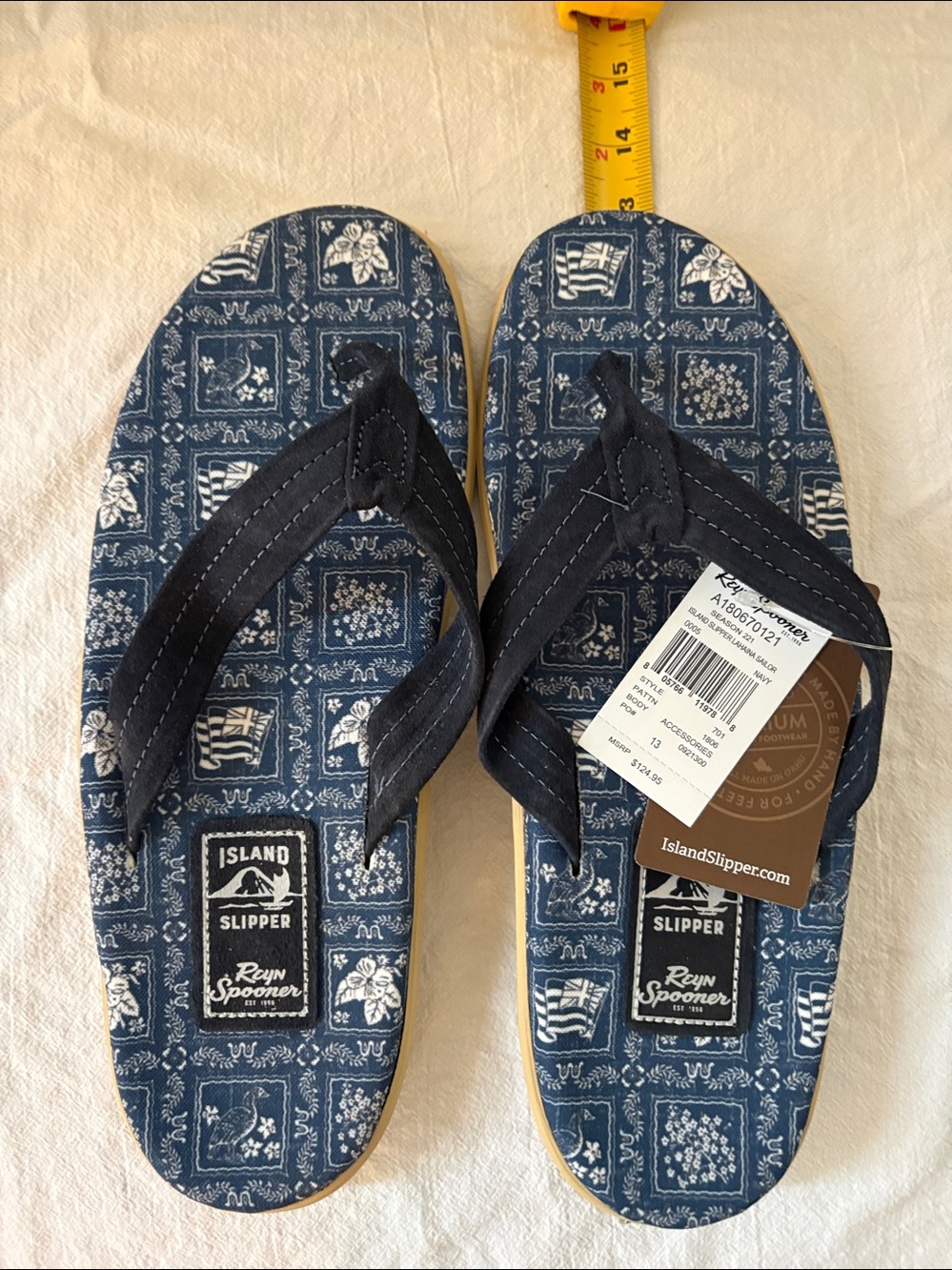 Reyn Spooner x Island Slipper Lahaina Sailor Flip-Flops Size 13 NWT